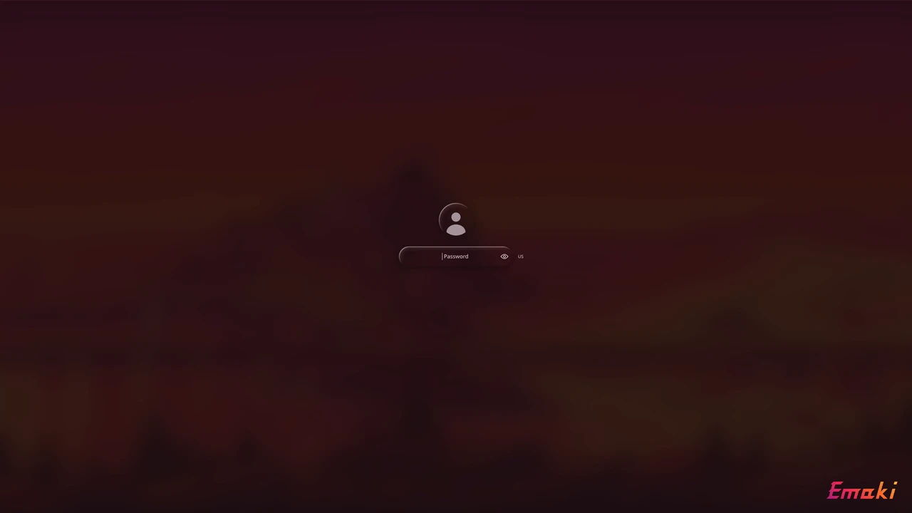 The lock screen over a blurred wallpaper